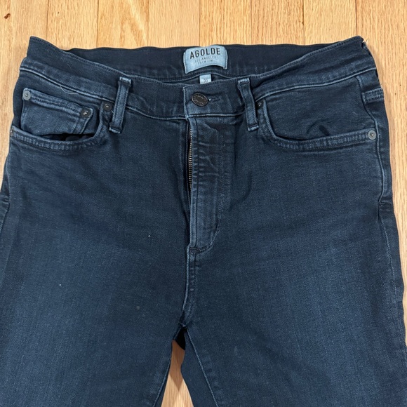 AGOLDE Sophie High Rise Dark Wash Skinny Jeans - Picture 8 of 11